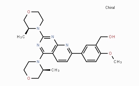CAS No. 1009298-09-2, (5-(2,4-Bis((S)-3-methylmorpholino)pyrido-[2,3-d]pyrimidin-7-yl)-2-methoxyphenyl)methanol