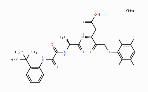 254750-02-2 | (S)-3-((S)-2-(2-((2-(tert-Butyl)phenyl)amino)-2-oxoacetamido)propanamido)-4-oxo-5-(2,3,5,6-tetrafluorophenoxy)pentanoic acid