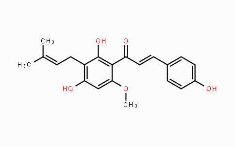 CAS No. 6754-58-1, 1-(2,4-Dihydroxy-6-methoxy-3-(3-methylbut-2-en-1-yl)phenyl)-3-(4-hydroxyphenyl)prop-2-en-1-one