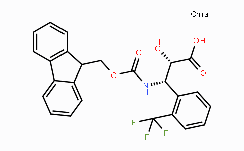 CAS No. 959575-82-7, (2S,3S)-3-((((9H-Fluoren-9-yl)methoxy)carbonyl)amino)-2-hydroxy-3-(2-(trifluoromethyl)phenyl)propanoic acid