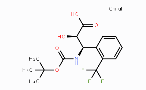 CAS No. 1217762-48-5, (2R,3R)-3-((tert-Butoxycarbonyl)amino)-2-hydroxy-3-(2-(trifluoromethyl)phenyl)propanoic acid