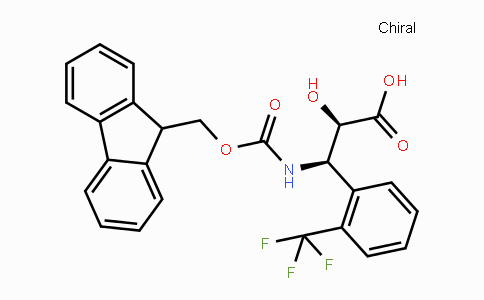 CAS No. 1217682-40-0, (2R,3R)-3-((((9H-Fluoren-9-yl)methoxy)carbonyl)amino)-2-hydroxy-3-(2-(trifluoromethyl)phenyl)propanoic acid