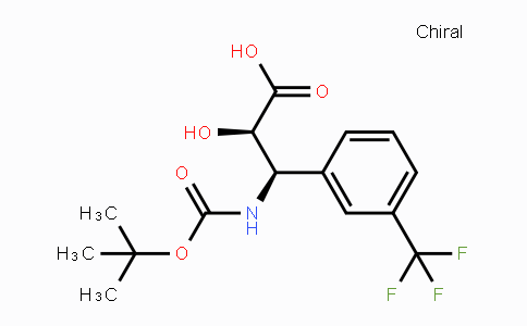 CAS No. 1217758-46-7, (2R,3R)-3-((tert-Butoxycarbonyl)amino)-2-hydroxy-3-(3-(trifluoromethyl)phenyl)propanoic acid