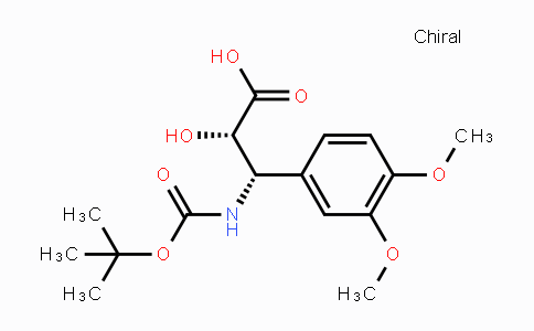 CAS No. 959578-01-9, (2S,3S)-3-((tert-Butoxycarbonyl)amino)-3-(3,4-dimethoxyphenyl)-2-hydroxypropanoic acid