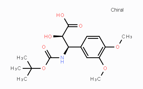 CAS No. 1217624-75-3, (2R,3R)-3-((tert-Butoxycarbonyl)amino)-3-(3,4-dimethoxyphenyl)-2-hydroxypropanoic acid
