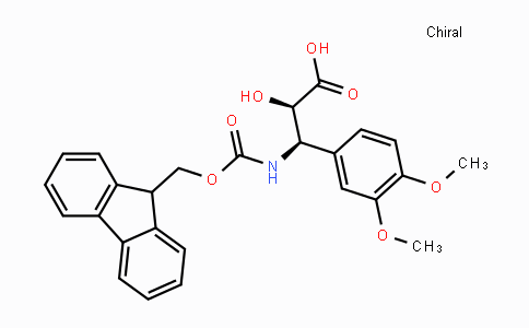 CAS No. 1217840-66-8, (2R,3R)-3-((((9H-Fluoren-9-yl)methoxy)carbonyl)amino)-3-(3,4-dimethoxyphenyl)-2-hydroxypropanoic acid