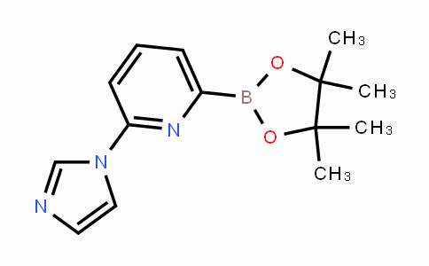 CAS No. 1163706-77-1, 2-(1H-Imidazol-1-yl)-6-(4,4,5,5-tetramethyl-1,3,2-dioxaborolan-2-yl)pyridine