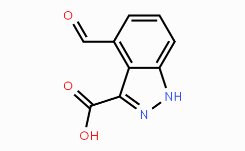 CAS No. 885519-90-4, 4-Formyl-1H-indazole-3-carboxylic acid