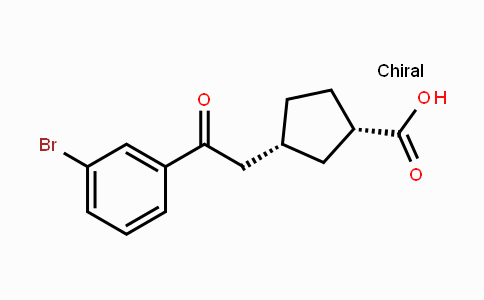 733740-33-5 | cis-3-[2-(3-Bromophenyl)-2-oxoethyl]-cyclopentane-1-carboxylic acid