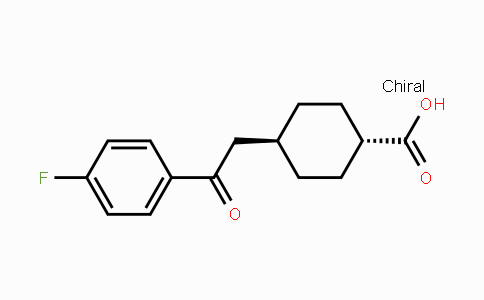 CAS No. 736136-55-3, trans-4-[2-(4-Fluorophenyl)-2-oxoethyl]-cyclohexane-1-carboxylic acid