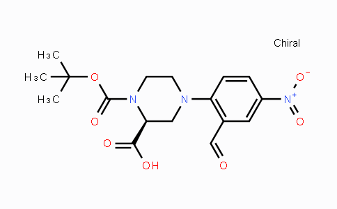 CAS No. 1786801-79-3, (S)-1-(tert-Butoxycarbonyl)-4-(2-formyl-4-nitrophenyl)piperazine-2-carboxylic acid