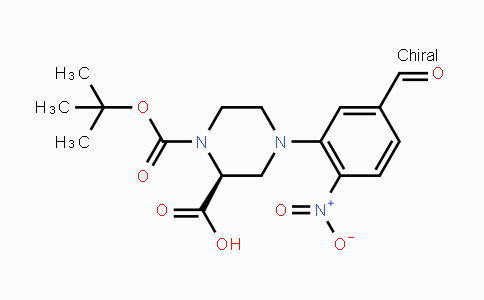 CAS No. 1787395-52-1, (S)-1-(tert-Butoxycarbonyl)-4-(5-formyl-2-nitrophenyl)piperazine-2-carboxylic acid