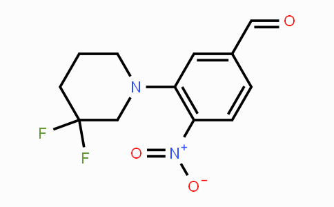 CAS No. 1779118-37-4, 3-(3,3-Difluoropiperidin-1-yl)-4-nitrobenzaldehyde