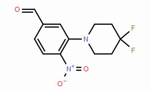 CAS No. 1707580-89-9, 3-(4,4-Difluoropiperidin-1-yl)-4-nitrobenzaldehyde