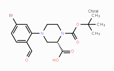 CAS No. 1786898-74-5, (S)-4-(3-Bromo-6-formylphenyl)-1-(tert-butoxy-carbonyl)piperazine-2-carboxylic acid