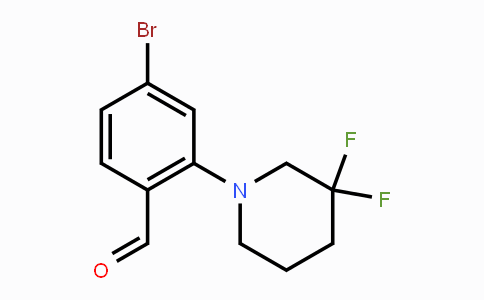 CAS No. 1713160-75-8, 4-Bromo-2-(3,3-difluoropiperidin-1-yl)benzaldehyde