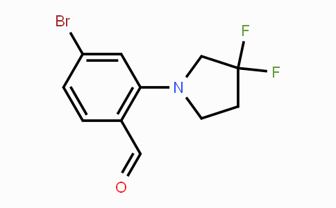 CAS No. 1707357-87-6, 4-Bromo-2-(3,3-difluoropyrrolidin-1-yl)benzaldehyde