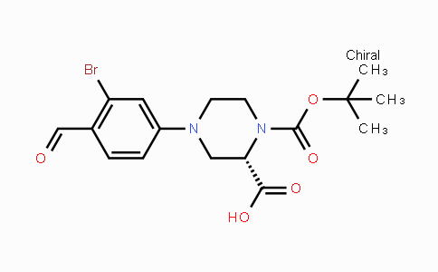 CAS No. 1787057-43-5, (S)-4-(3-Bromo-4-formylphenyl)-1-(tert-butoxy-carbonyl)piperazine-2-carboxylic acid