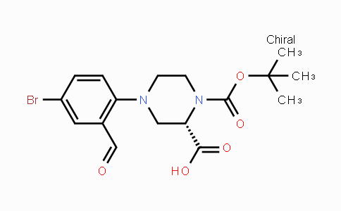 CAS No. 2105411-07-0, (S)-4-(4-Bromo-2-formylphenyl)-1-(tert-butoxy-carbonyl)piperazine-2-carboxylic acid
