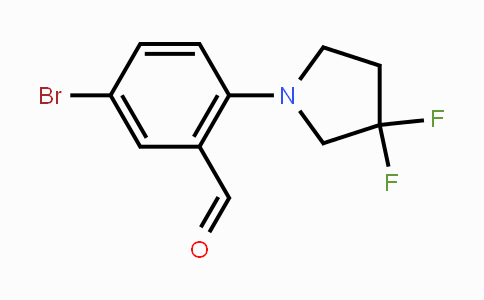 CAS No. 1707580-91-3, 5-Bromo-2-(3,3-difluoropyrrolidin-1-yl)benzaldehyde