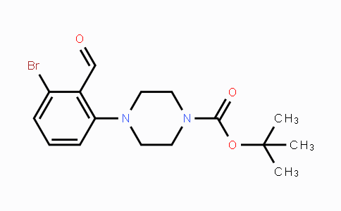CAS No. 1381944-27-9, tert-Butyl 4-(3-bromo-2-formylphenyl)-piperazine-1-carboxylate
