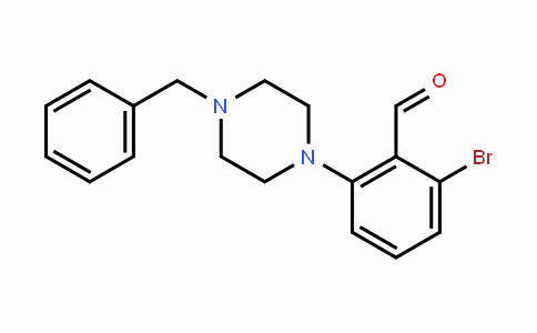 CAS No. 1713163-03-1, 2-(4-Benzylpiperazin-1-yl)-6-bromobenzaldehyde