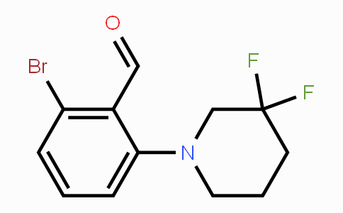 CAS No. 1707357-89-8, 2-Bromo-6-(3,3-difluoropiperidin-1-yl)benzaldehyde