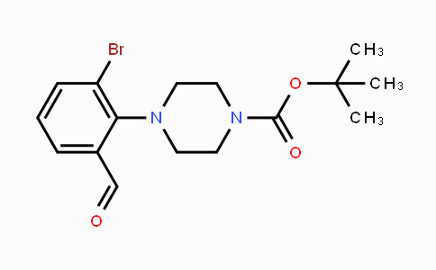 CAS No. 1779130-62-9, tert-Butyl 4-(2-bromo-6-formylphenyl)-piperazine-1-carboxylate