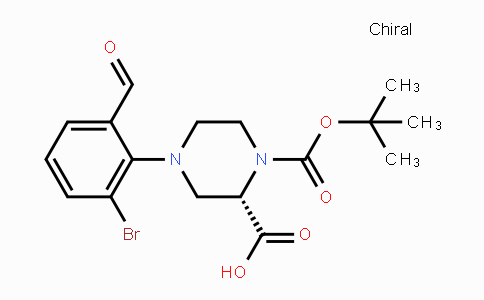CAS No. 1787021-16-2, (S)-4-(2-Bromo-6-formylphenyl)-1-(tert-butoxycarbonyl)piperazine-2-carboxylic acid