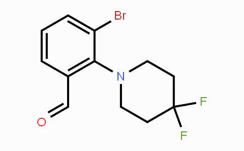 CAS No. 1707580-95-7, 3-Bromo-2-(4,4-difluoropiperidin-1-yl)benzaldehyde