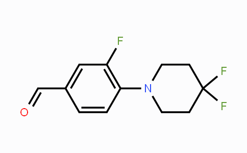 CAS No. 1779127-33-1, 3-Fluoro-4-(4,4-difluoropiperidin-1-yl)benzaldehyde