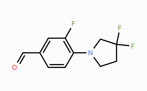 CAS No. 1627693-22-4, 3-Fluoro-4-(3,3-difluoropyrrolidin-1-yl)benzaldehyde