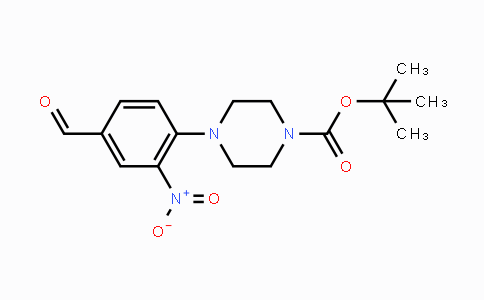 CAS No. 1290181-36-0, tert-Butyl 4-(4-formyl-2-nitrophenyl)-piperazine-1-carboxylate