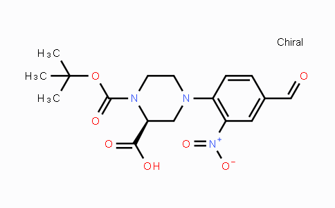 CAS No. 1786547-48-5, (S)-1-(tert-Butoxycarbonyl)-4-(4-formyl-2-nitrophenyl)piperazine-2-carboxylic acid