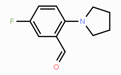CAS No. 1028090-05-2, 5-Fluoro-2-(pyrrolidin-1-yl)benzaldehyde