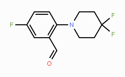 CAS No. 1779130-80-1, 5-Fluoro-2-(4,4-difluoropiperidin-1-yl)benzaldehyde