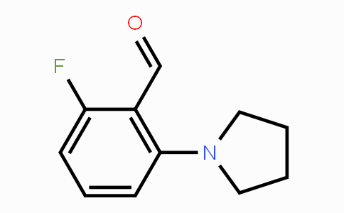 CAS No. 867205-19-4, 6-Fluoro-2-(pyrrolidin-1-yl)benzaldehyde