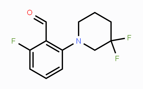 CAS No. 1713163-09-7, 6-Fluoro-2-(3,3-difluoropiperidin-1-yl)benzaldehyde