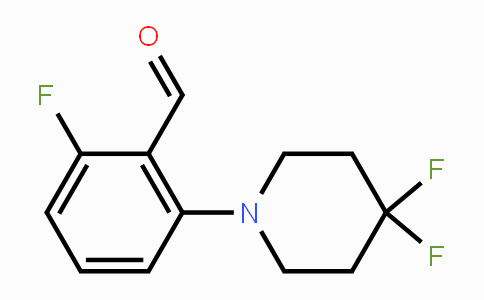 CAS No. 1707357-93-4, 6-Fluoro-2-(4,4-difluoropiperidin-1-yl)benzaldehyde