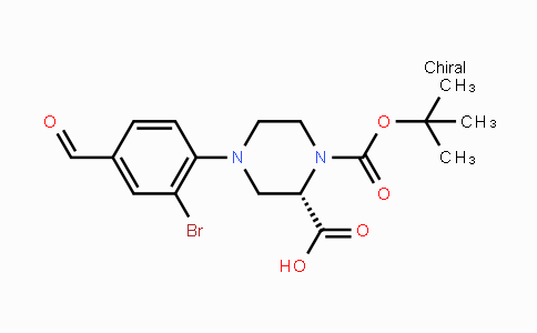CAS No. 1786553-06-7, (S)-4-(2-Bromo-4-formylphenyl)-1-(tert-butoxy-carbonyl)piperazine-2-carboxylic acid