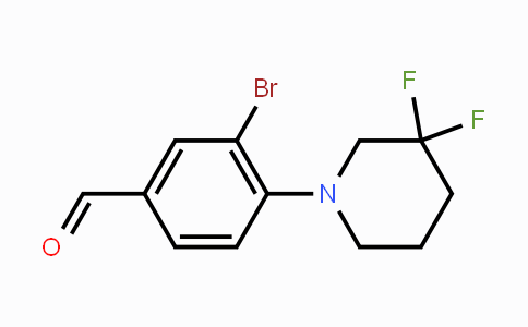 CAS No. 1774893-96-7, 3-Bromo-4-(3,3-difluoropiperidin-1-yl)benzaldehyde