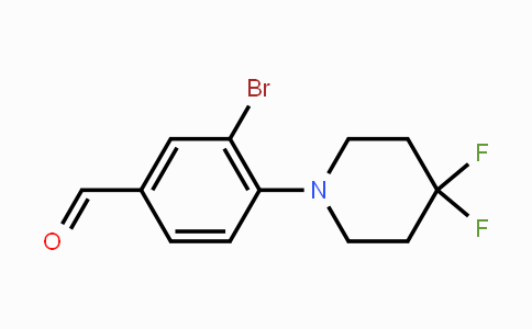 CAS No. 1779119-88-8, 3-Bromo-4-(4,4-difluoropiperidin-1-yl)benzaldehyde