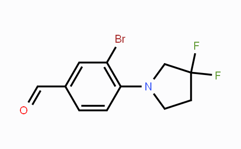CAS No. 1707365-36-3, 3-Bromo-4-(3,3-difluoropyrrolidin-1-yl)benzaldehyde