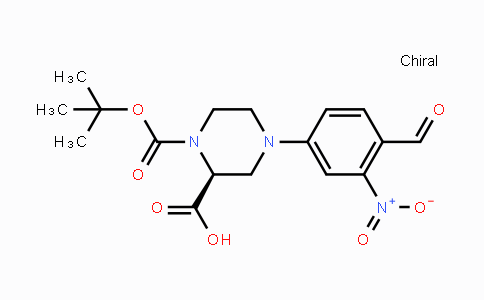 CAS No. 1787046-63-2, (S)-1-(tert-Butoxycarbonyl)-4-(4-formyl-3-nitrophenyl)piperazine-2-carboxylic acid