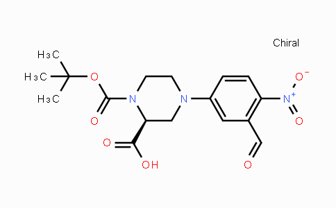 CAS No. 1786853-91-5, (S)-1-(tert-Butoxycarbonyl)-4-(3-formyl-4-nitrophenyl)piperazine-2-carboxylic acid