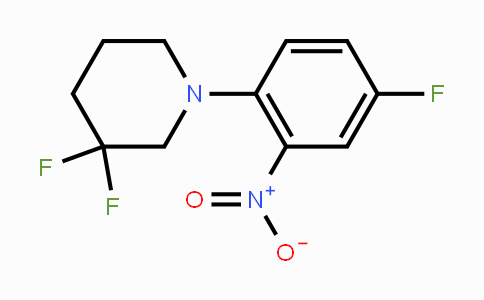 CAS No. 1707378-02-6, 5-Fluoro-2-(3,3-difluoropiperidin-1-yl)nitrobenzene