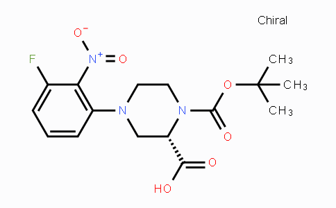 CAS No. 1786727-11-4, (S)-4-(3-Fluoro-2-nitrophenyl)-1-(tert-butoxy-carbonyl)piperazine-2-carboxylic acid