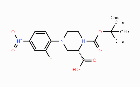 CAS No. 1786505-75-6, (S)-4-(2-Fluoro-4-nitrophenyl)-1-(tert-butoxy-carbonyl)piperazine-2-carboxylic acid