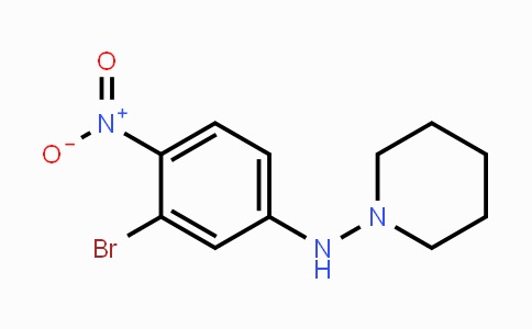 CAS No. 1707378-08-2, 2-Bromo-4-(piperidin-1-ylamino)nitrobenzene