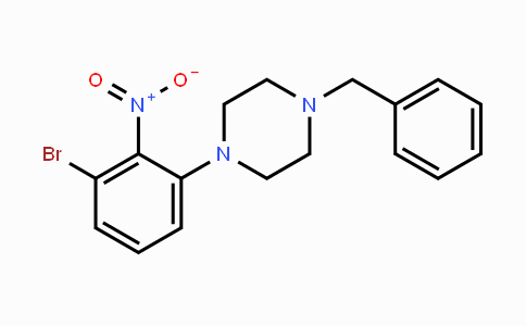 CAS No. 1779118-86-3, 2-(4-Benzylpiperazin-1-yl)-6-bromonitrobenzene